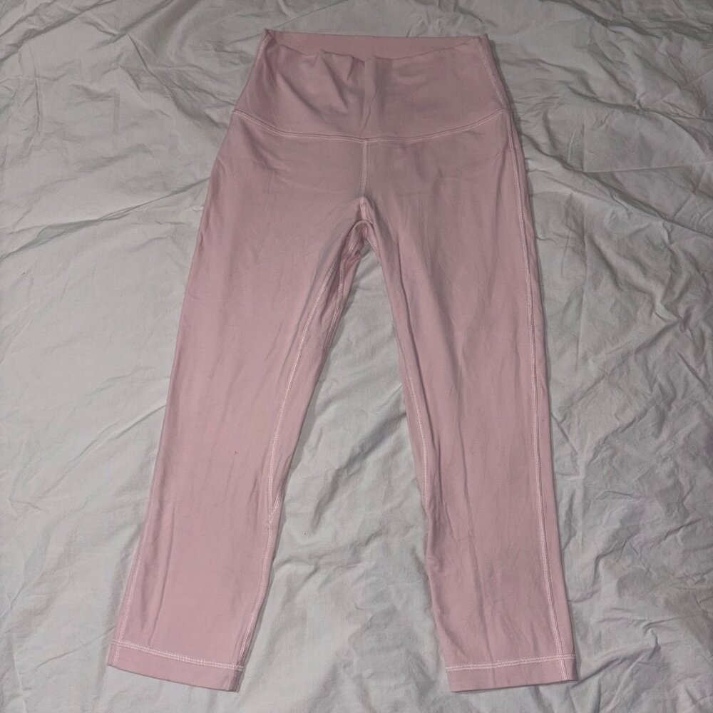 EXCELLENT Lululemon Align High-Rise Crop 21" Leggings Flush Pink Yoga Pants 6 - Picture 2 of 13